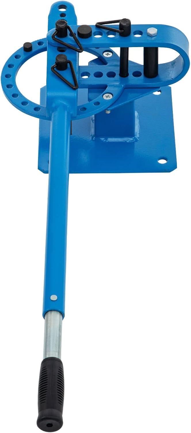 image:imageVEVOR YP9 Manual Bender 1 2 High Capacity Round Square Bar Metal Bender with 7 Bending Dies Metal Rod Bar Bender Bending Tool for Construction Site Auto Repair