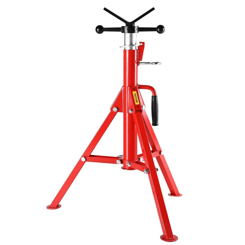 image:imagePipe Jack Stand Robust Steel HeavyDuty Construction Adjustable Height Range Folding amp Portable Design Secure Stability Versatile Applications