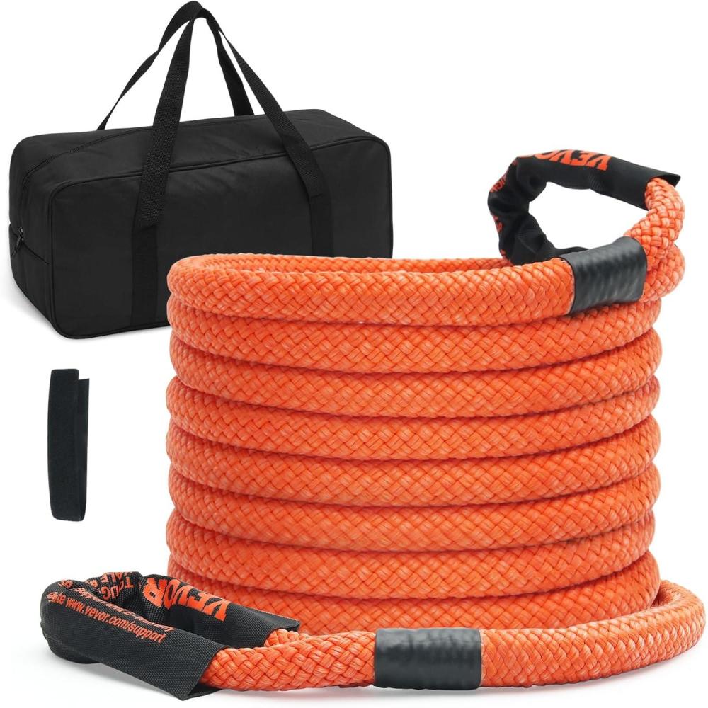 image:imageVEVOR 1 x 30 Kinetic Recovery Tow Rope 38000 lbs HeavyDuty Off Road Snatch Strap Extreme Duty 30 Elasticity Energy Snatch Strap for Jeep Car Truck ATV UTV SUV TractorOrange