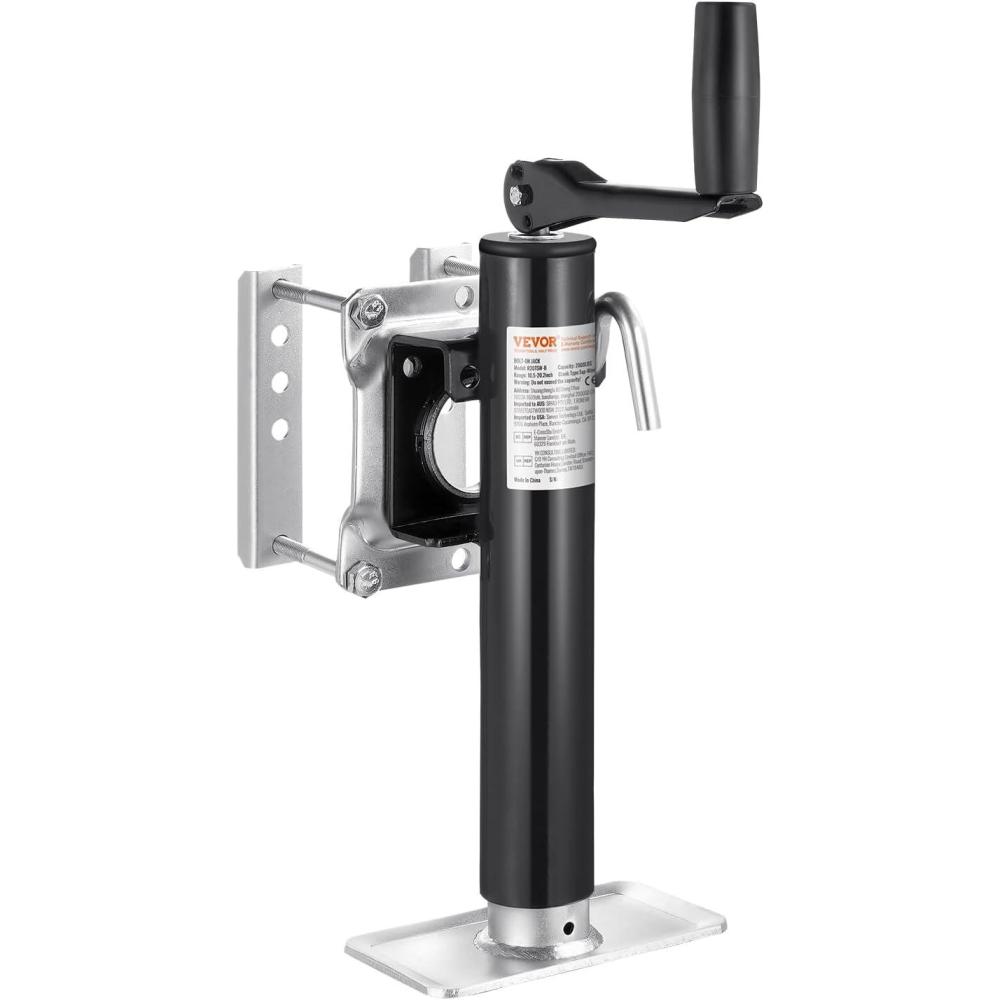 image:imageVEVOR 5000 lbs Dynamic Load Capacity Heavy Duty Swivel Bolton Trailer Jack 143 Lift Trailer Jack Stand with Handle for RV Horse Utility and Yacht Trailers2000lbs