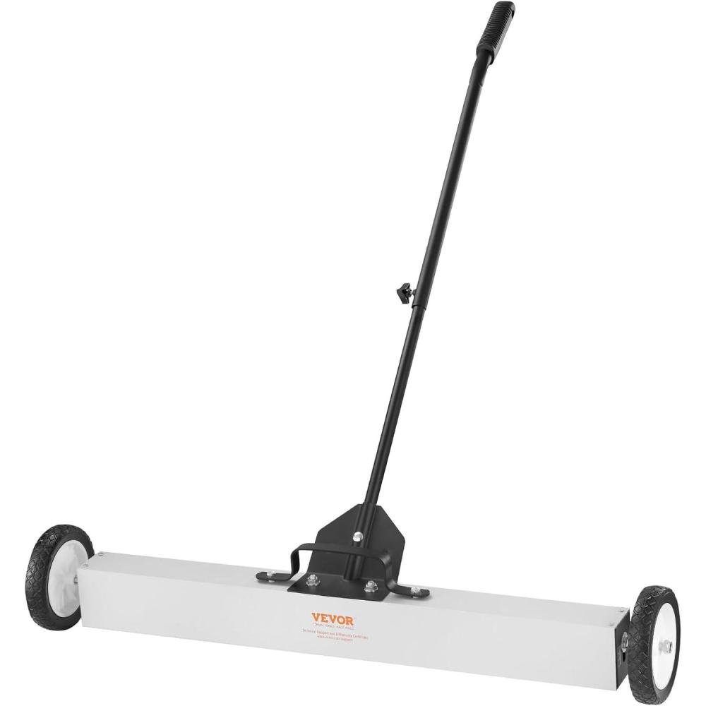image:imageVEVOR 55Lbs Rolling Magnetic Sweeper with Wheels 36inch Large Magnet Pickup Lawn Sweeper with Telescoping Handle PushType Magnetic Pick Up Sweeper Easy Cleanup of Workshop Yard Garage36 inch