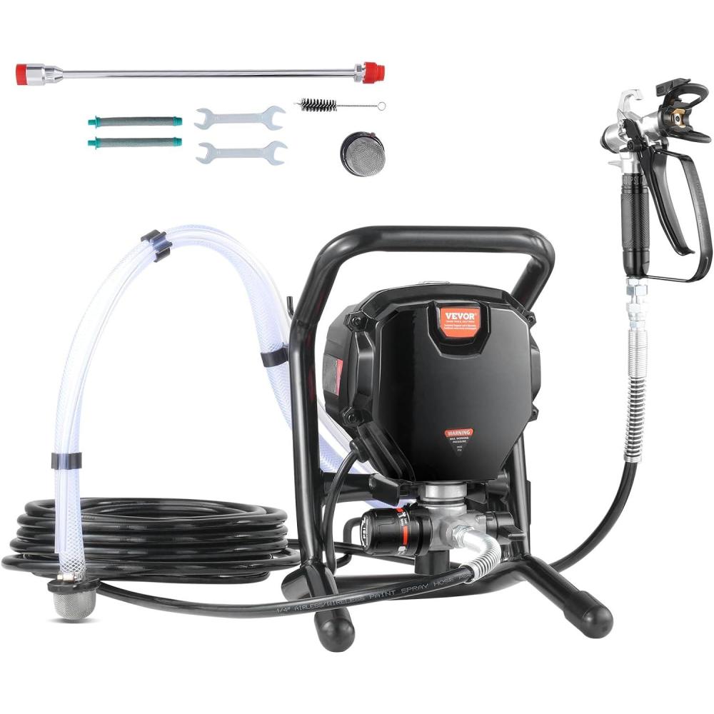 image:imageVEVOR 750W Stand Airless Paint Sprayer 3000PSI High Efficiency Electric Airless Sprayer Fine and Even Painting Effect Handheld Paint Sprayers for Home Interior and Exterior Furniture and Fences750W Stand Airless Paint Sprayer