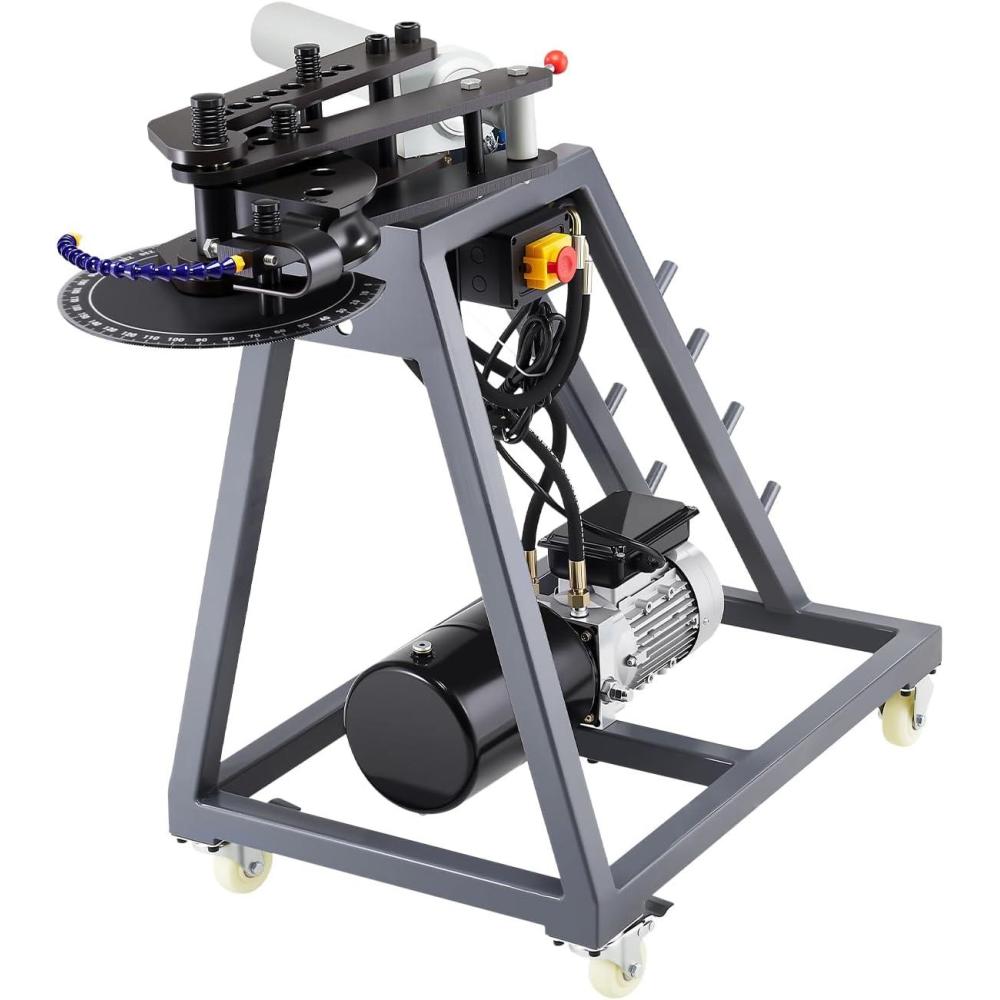 image:imageVEVOR Tube Roller Bender Max 112 Manual Tube Pipe Roller Bender with 6 Dies 360 Copper Aluminum Pipe Bending Tool for Square Round Tube amp Flat Bar Ideal for HVAC Air Conditioning Auto RepairElectric Pipe Bender