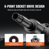 VEVOR 1/2″ Drive Impact Socket Set, 13 Piece Deep Socket Set Metric 10-24mm, 6 Point CR-V Alloy Steel for Auto Repair, Easy-to-Read Size Markings, Rugged Construction, Includes Storage Case(1/4″ 55PCS)