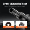 VEVOR 1/2″ Drive Impact Socket Set, 13 Piece Deep Socket Set Metric 10-24mm, 6 Point CR-V Alloy Steel for Auto Repair, Easy-to-Read Size Markings, Rugged Construction, Includes Storage Case(3/8″ 11PCS)