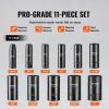 VEVOR 1/2″ Drive Impact Socket Set, 13 Piece Deep Socket Set Metric 10-24mm, 6 Point CR-V Alloy Steel for Auto Repair, Easy-to-Read Size Markings, Rugged Construction, Includes Storage Case(3/8″ 11PCS)