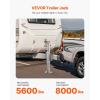 VEVOR 5000 lbs Dynamic Load Capacity, Heavy Duty Swivel Bolt-on Trailer Jack, 14.3″ Lift Trailer Jack Stand with Handle for RV, Horse, Utility, and Yacht Trailers(8000lbs)