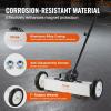 VEVOR 55Lbs Rolling Magnetic Sweeper with Wheels, 36-inch Large Magnet Pickup Lawn Sweeper with Telescoping Handle, Push-Type Magnetic Pick Up Sweeper, Easy Cleanup of Workshop Yard Garage(18 Inch)