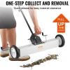 VEVOR 55Lbs Rolling Magnetic Sweeper with Wheels, 36-inch Large Magnet Pickup Lawn Sweeper with Telescoping Handle, Push-Type Magnetic Pick Up Sweeper, Easy Cleanup of Workshop Yard Garage(24 inch)