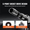 VEVOR 96 Piece 3/8″ Drive Impact Socket Wrench and Bit Set, SAE (5/16″ to 3/4″) & Metric (8 to 22 mm), CR-V, Deep & Shallow, 6 Point, Ratchet, Universal Joint, Bit Holder, Adapters, Spark Plug Socket(3/8″ 14PCS Universal CR-MO)