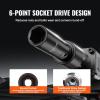 VEVOR 96 Piece 3/8″ Drive Impact Socket Wrench and Bit Set, SAE (5/16″ to 3/4″) & Metric (8 to 22 mm), CR-V, Deep & Shallow, 6 Point, Ratchet, Universal Joint, Bit Holder, Adapters, Spark Plug Socket(1/2″ & 3/8″ 59PCS CR-MO)
