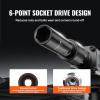 VEVOR 96 Piece 3/8″ Drive Impact Socket Wrench and Bit Set, SAE (5/16″ to 3/4″) & Metric (8 to 22 mm), CR-V, Deep & Shallow, 6 Point, Ratchet, Universal Joint, Bit Holder, Adapters, Spark Plug Socket(3/8″ 25PCS CR-MO)