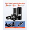 VEVOR 96 Piece 3/8″ Drive Impact Socket Wrench and Bit Set, SAE (5/16″ to 3/4″) & Metric (8 to 22 mm), CR-V, Deep & Shallow, 6 Point, Ratchet, Universal Joint, Bit Holder, Adapters, Spark Plug Socket(3/8″ 96 PCS)