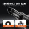 VEVOR 96 Piece 3/8″ Drive Impact Socket Wrench and Bit Set, SAE (5/16″ to 3/4″) & Metric (8 to 22 mm), CR-V, Deep & Shallow, 6 Point, Ratchet, Universal Joint, Bit Holder, Adapters, Spark Plug Socket(3/8″ 18PCS)