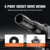 VEVOR 96 Piece 3/8″ Drive Impact Socket Wrench and Bit Set, SAE (5/16″ to 3/4″) & Metric (8 to 22 mm), CR-V, Deep & Shallow, 6 Point, Ratchet, Universal Joint, Bit Holder, Adapters, Spark Plug Socket(3/8″ 15PCS CR-MO)