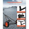VEVOR Boat Trailer Dolly, 420lbs Load Capacity, Carbon Steel Trailer Mover with Adjustable Length, 15.7 in Pneumatic Tires and Nonslip Support Bracket, for Moving Kayak Motorboat Fishing Boat(420lbs)
