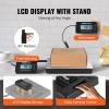 VEVOR Digital Shipping Scale, 440 lbs x 1.7 oz. Heavy Duty Postal Scale with Timer, Tare Function, HD LCD Screen Portable Package Scale for Luggage, Home, Post Office, AC/DC Powered, FCC Listed(12*10in)
