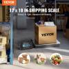 VEVOR Digital Shipping Scale, 440 lbs x 1.7 oz. Heavy Duty Postal Scale with Timer, Tare Function, HD LCD Screen Portable Package Scale for Luggage, Home, Post Office, AC/DC Powered, FCC Listed(12*10in)