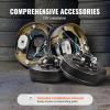 VEVOR Electric Trailer Brake Assembly, 10″ x 2-1/4″, 1 Pair Self-Adjusting Electric Brakes Kit for 3500 lbs Axle, 4-Hole Mounting, Backing Plates for Brake System Part Replacement (1 Right + 1 Left)(2 Brakes & 2 Brake Drums)