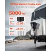 VEVOR Electric Trailer Jack, 5000 lbs, Heavy Duty RV Electric Power Tongue Jack with 7-pin Connector, Manual Crank Handle & Weatherproof Jack Cover, 10″-28.3″ Lift, for Trailers, Campers & RVs, Black