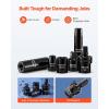 VEVOR Impact Socket Set 3/8″ Drive, 64-Piece Standard SAE (5/16 to 1 inch) & Metric (6 to 24 mm) Size, Deep & Shallow, 6 Point, CR-V, Ratchet Handle, Extension Bars, Universal Joint, Adapters(3/8″ 67 PCS Swivel CR-MO)