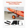 VEVOR Kayak Cart, Heavy Duty 450 LBS Load Capacity Kayak Trailer, Detachable Canoe Trolley Cart with Adjustable Width & Nonslip Support Foot, 12” Solid Tires for Kayaks Canoes Float Mats Paddleboards