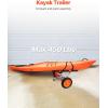 VEVOR Kayak Cart, Heavy Duty 450 LBS Load Capacity Kayak Trailer, Detachable Canoe Trolley Cart with Adjustable Width & Nonslip Support Foot, 12” Solid Tires for Kayaks Canoes Float Mats Paddleboards