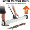 VEVOR Magnetic Pick Up Sweeper 17-inch Heavy Duty Magnet Pickup Lawn Sweeper Roofing Tools, 10 Lbs Yard Magnet with Telescoping Holder and Wheels to Pick Up Nails Magnetic Sweeper for Construction(36 Inch（55LBS))