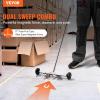 VEVOR Magnetic Pick Up Sweeper 17-inch Heavy Duty Magnet Pickup Lawn Sweeper Roofing Tools, 10 Lbs Yard Magnet with Telescoping Holder and Wheels to Pick Up Nails Magnetic Sweeper for Construction(17 Inch（10LBS))