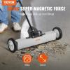VEVOR Magnetic Pick Up Sweeper 17-inch Heavy Duty Magnet Pickup Lawn Sweeper Roofing Tools, 10 Lbs Yard Magnet with Telescoping Holder and Wheels to Pick Up Nails Magnetic Sweeper for Construction(24 Inch（50LBS))