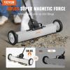 VEVOR Magnetic Pick Up Sweeper 17-inch Heavy Duty Magnet Pickup Lawn Sweeper Roofing Tools, 10 Lbs Yard Magnet with Telescoping Holder and Wheels to Pick Up Nails Magnetic Sweeper for Construction(24 Inch)
