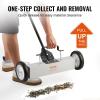 VEVOR Magnetic Pick Up Sweeper 17-inch Heavy Duty Magnet Pickup Lawn Sweeper Roofing Tools, 10 Lbs Yard Magnet with Telescoping Holder and Wheels to Pick Up Nails Magnetic Sweeper for Construction(18 Inch（45LBS))