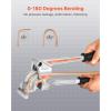 VEVOR Pipe Tube Bender, 1/4″, 3/8″, 1/2″ OD, 3 in 1 Manual Level Tube Bender, 180° Copper Aluminum Pipes Bending Tools for HVAC Air Conditioning