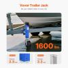 VEVOR Trailer Jack with Wheel, 1600 lbs Heavy Duty Swivel Boat Trailer Jack PP Single Wheel, 10″ Lift, Bolt-on Trailer Tongue Jack with Ergonomic Handle for RV, Boat, Horse, Utility(1600lbs)