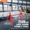 VEVOR V-Head Pipe Stand, 1/8″-12″ Capacity, 20″-37″ Height Adjustable, Pipe Jack Stands 2500 lbs Load Capacity, Portable Folding Pipe Stands, Durable Carbon Steel Frame(28″-52″)