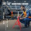 VEVOR V-Head Pipe Stand, 1/8″-12″ Capacity, 20″-37″ Height Adjustable, Pipe Jack Stands 2500 lbs Load Capacity, Portable Folding Pipe Stands, Durable Carbon Steel Frame(28″-52″)