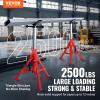 VEVOR V-Head Pipe Stand, 1/8″-12″ Capacity, 20″-37″ Height Adjustable, Pipe Jack Stands 2500 lbs Load Capacity, Portable Folding Pipe Stands, Durable Carbon Steel Frame(20″-37″)