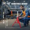 VEVOR V-Head Pipe Stand, 1/8″-12″ Capacity, 20″-37″ Height Adjustable, Pipe Jack Stands 2500 lbs Load Capacity, Portable Folding Pipe Stands, Durable Carbon Steel Frame(24″-42″)