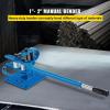 VEVOR YP-9 Manual Bender, 1” – 2“ High Capacity Round Square Bar Metal Bender with 7 Bending Dies, Metal Rod Bar Bender Bending Tool for Construction Site Auto Repair