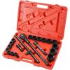 VEVOR 1/2″ Drive Impact Socket Set, 13 Piece Deep Socket Set Metric 10-24mm, 6 Point CR-V Alloy Steel for Auto Repair, Easy-to-Read Size Markings, Rugged Construction, Includes Storage Case(3/4″ 21PCS)
