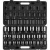 VEVOR 1/2″ Drive Impact Socket Set, 13 Piece Deep Socket Set Metric 10-24mm, 6 Point CR-V Alloy Steel for Auto Repair, Easy-to-Read Size Markings, Rugged Construction, Includes Storage Case(3/4″ 29PCS CR-MO)