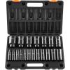 VEVOR 1/2″ Drive Impact Socket Set, 13 Piece Deep Socket Set Metric 10-24mm, 6 Point CR-V Alloy Steel for Auto Repair, Easy-to-Read Size Markings, Rugged Construction, Includes Storage Case(1/2″ 19PCS Deep)