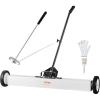 VEVOR 55Lbs Rolling Magnetic Sweeper with Wheels, 36-inch Large Magnet Pickup Lawn Sweeper with Telescoping Handle, Push-Type Magnetic Pick Up Sweeper, Easy Cleanup of Workshop Yard Garage(36-Inch-Set)