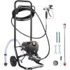 VEVOR 750W Stand Airless Paint Sprayer, 3000PSI High Efficiency Electric Airless Sprayer, Fine and Even Painting Effect, Handheld Paint Sprayers for Home Interior and Exterior Furniture and Fences(750W Wheeled-Airless Paint Sprayer)