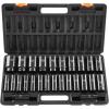 VEVOR 96 Piece 3/8″ Drive Impact Socket Wrench and Bit Set, SAE (5/16″ to 3/4″) & Metric (8 to 22 mm), CR-V, Deep & Shallow, 6 Point, Ratchet, Universal Joint, Bit Holder, Adapters, Spark Plug Socket(1/2″ 26PCS)