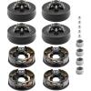 VEVOR Electric Trailer Brake Assembly, 10″ x 2-1/4″, 1 Pair Self-Adjusting Electric Brakes Kit for 3500 lbs Axle, 4-Hole Mounting, Backing Plates for Brake System Part Replacement (1 Right + 1 Left)(4 Brakes & 4 Brake Drums)