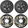 VEVOR Electric Trailer Brake Assembly, 10″ x 2-1/4″, 1 Pair Self-Adjusting Electric Brakes Kit for 3500 lbs Axle, 4-Hole Mounting, Backing Plates for Brake System Part Replacement (1 Right + 1 Left)(2 Brakes & 2 Brake Drums)