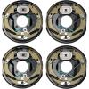VEVOR Electric Trailer Brake Assembly, 10″ x 2-1/4″, 1 Pair Self-Adjusting Electric Brakes Kit for 3500 lbs Axle, 4-Hole Mounting, Backing Plates for Brake System Part Replacement (1 Right + 1 Left)(2 Pair Brakes)