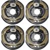 VEVOR Electric Trailer Brake Assembly, 12″ x 2″, 1 Pair Self-Adjusting Electric Brakes Kit for 7000 lbs Axle, 5-Hole Mounting, Backing Plates for Braking System Part Replacement (1 Right + 1 Left)(2 Pairs Brakes)