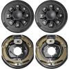 VEVOR Electric Trailer Brake Assembly, 12″ x 2″, 1 Pair Self-Adjusting Electric Brakes Kit for 7000 lbs Axle, 5-Hole Mounting, Backing Plates for Braking System Part Replacement (1 Right + 1 Left)(2 Brakes & 2 Brake Drums)